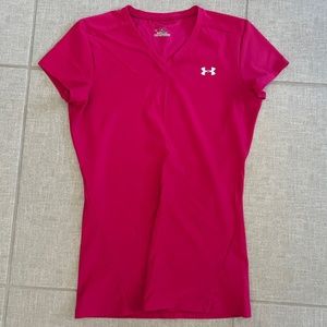 Under Armor heat gear compression tee, women's size large